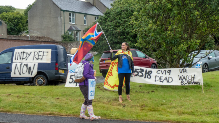 A welcome for Boris Johnson in Orkney