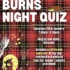 Poster advertising the SNP Burns Night Quiz in Orkney